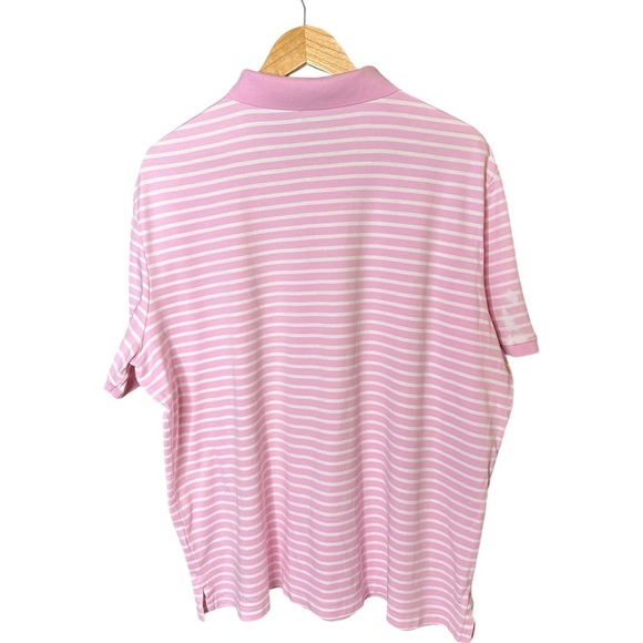 Polo Ralph Lauren Classic Fit Pink & White Striped 3 Button Closure Polo sz XL - Picture 10 of 10